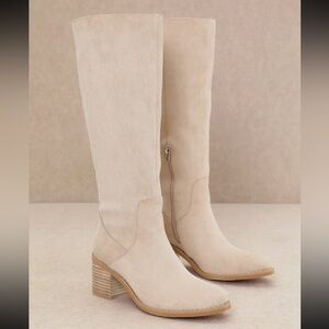Mi.iM Juno Tall Beige Suede Boots